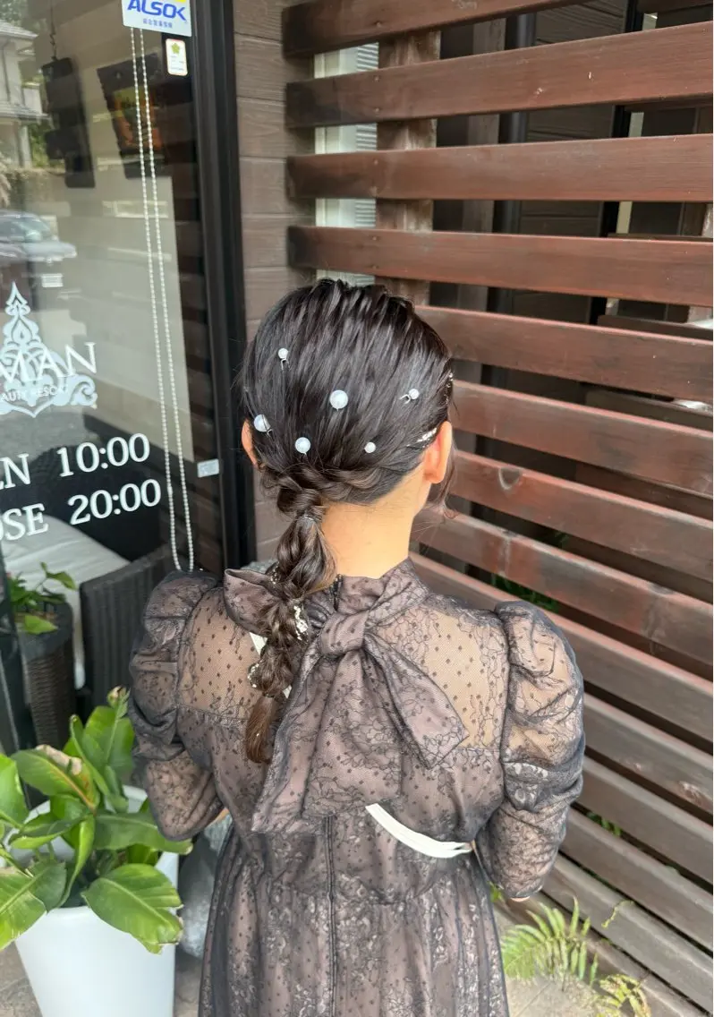ヘアアレンジ ポニーテール ヘアセット 🫧AMAN🫧 鈴木美佑のヘアスタイル