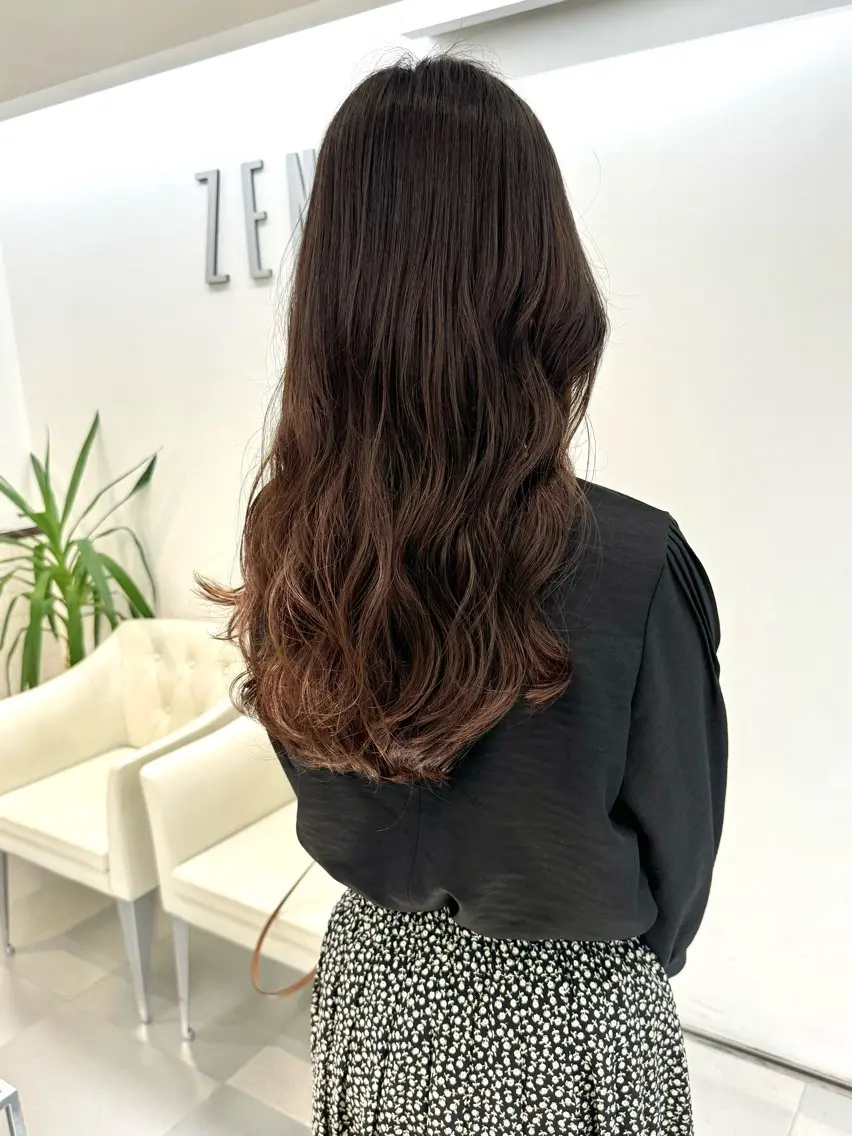 ロング パーマ カット パーマ トリートメント デジタルパーマ 🌀ボブ　萩原　龍のヘアスタイル