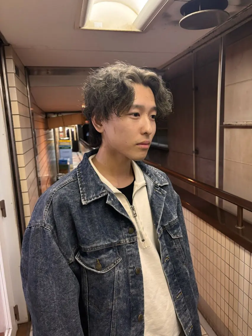 カラー メンズ カット ヘアカラー kaito パーマ募集！🙌のヘアスタイル