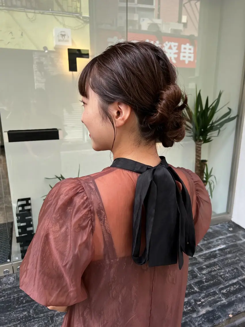 セミロング カラー ヘアアレンジ 「sumi」 AMIのヘアスタイル