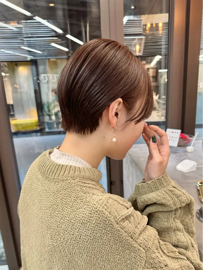 ショート カラー ショートボブ ハンサムショート ボブ ショートヘア カット ヘアカラー トリートメント ボブ/ショート /パーマ/shinのヘアスタイル