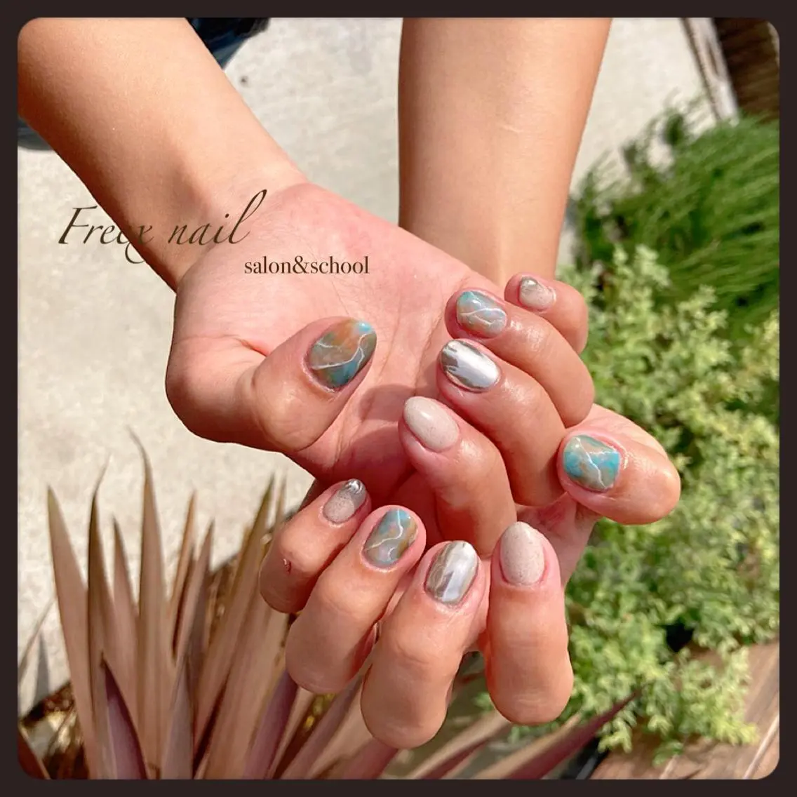 ネイル 大理石ネイル(マーブル) freex nail /ニュアンス/個性派のネイルデザイン
