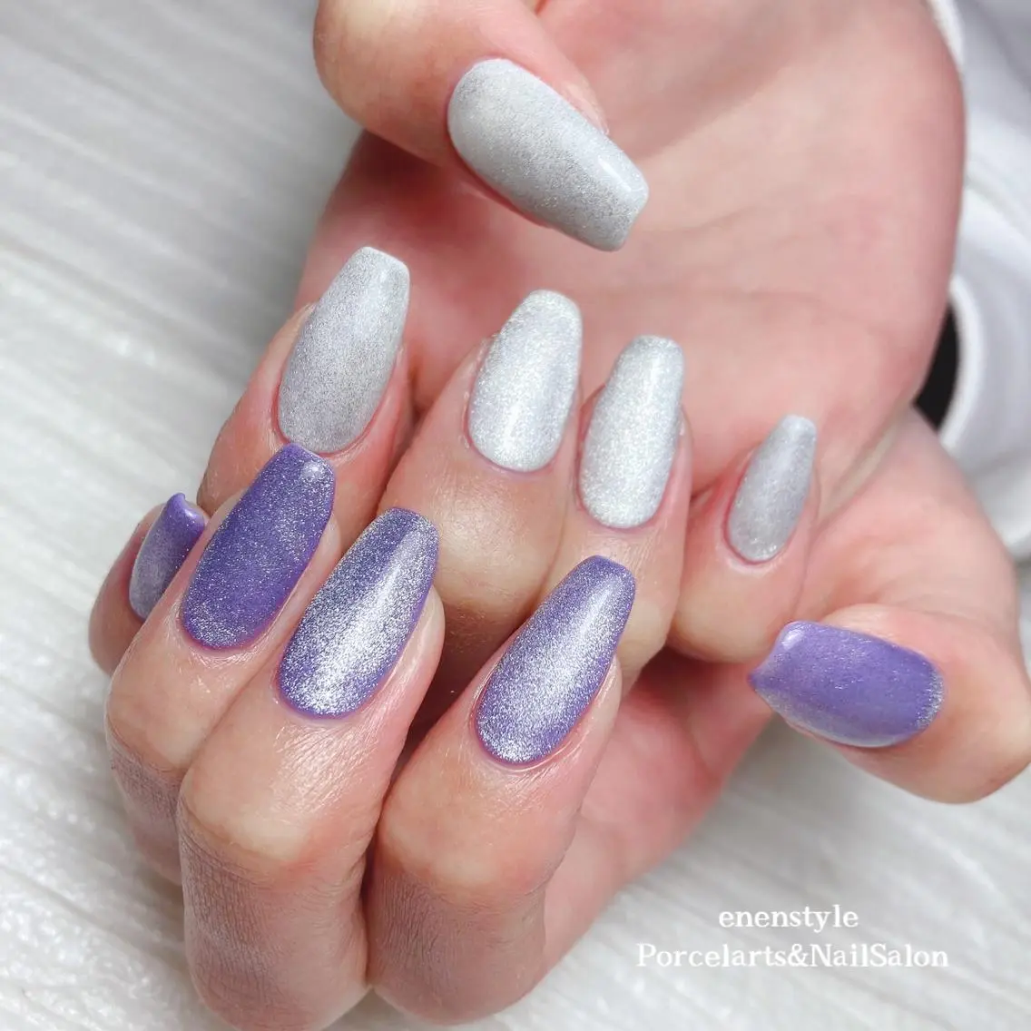 ミディアム ネイル 🐾enen style 🐾のネイルデザイン