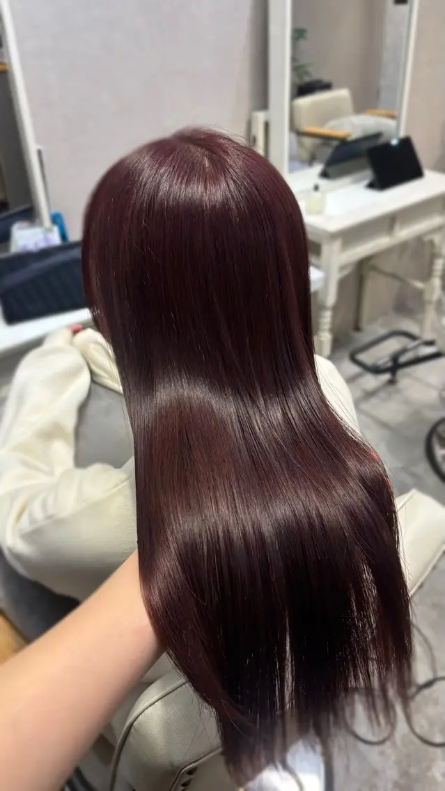 ロング カラー ブリーチ ダブルカラー ブリーチなしカラー ブリーチなしカラー 🥣髪質改善/はなえのヘアスタイル