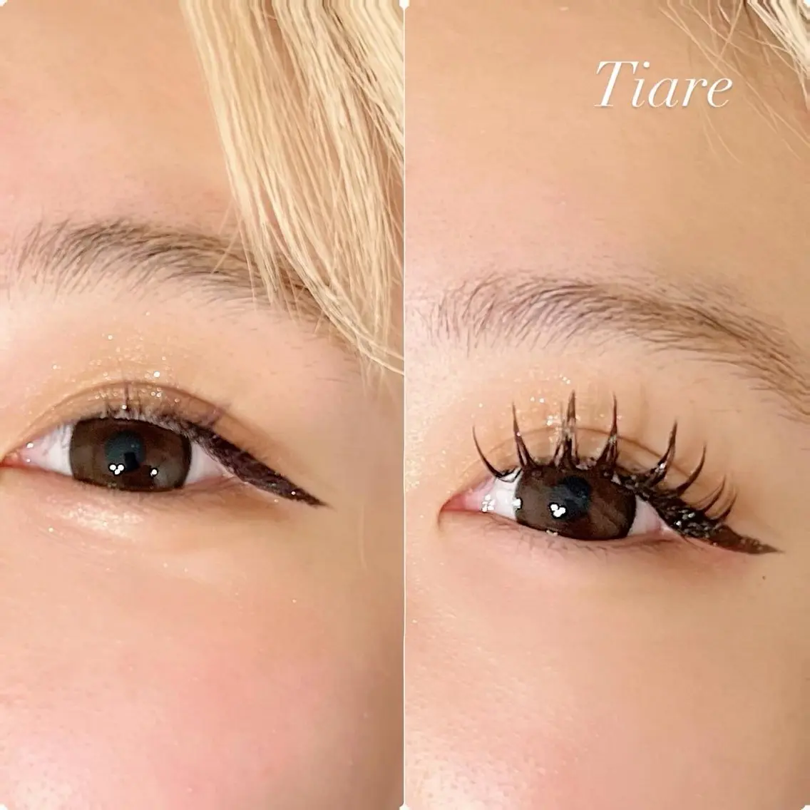 マツエク・マツパ 束感まつ毛 キュート フラットラッシュ Tiare さおりのマツエク・マツパデザイン