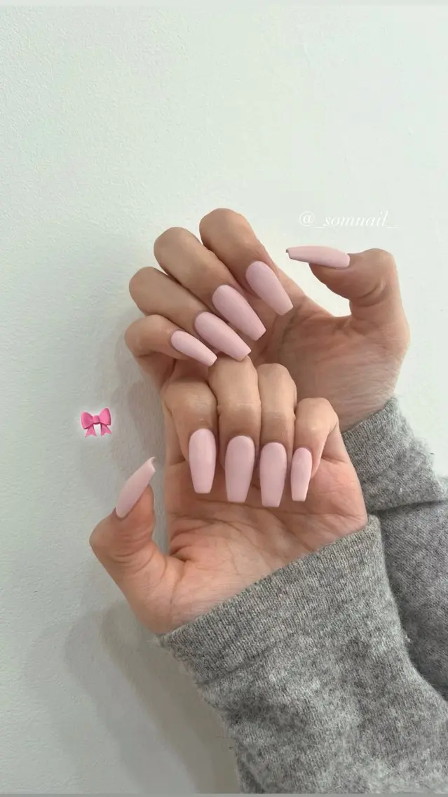 ネイル 長さ出し ジェルネイル 韓国ネイル マットネイル ワンカラーネイル SOM NAILのネイルデザイン