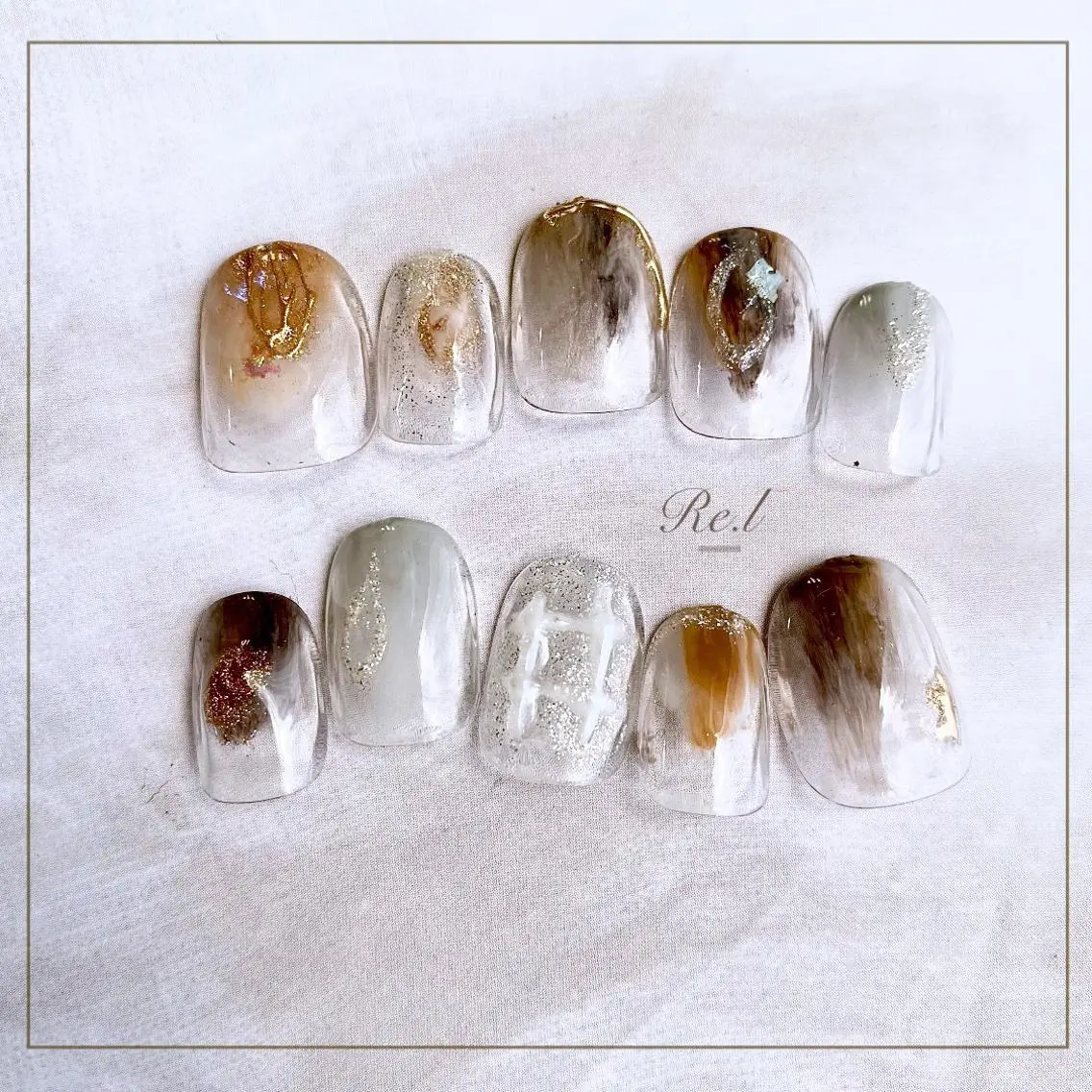 ネイル ニュアンスネイル モチの良さ◉ フィルインネイル♡のネイルデザイン