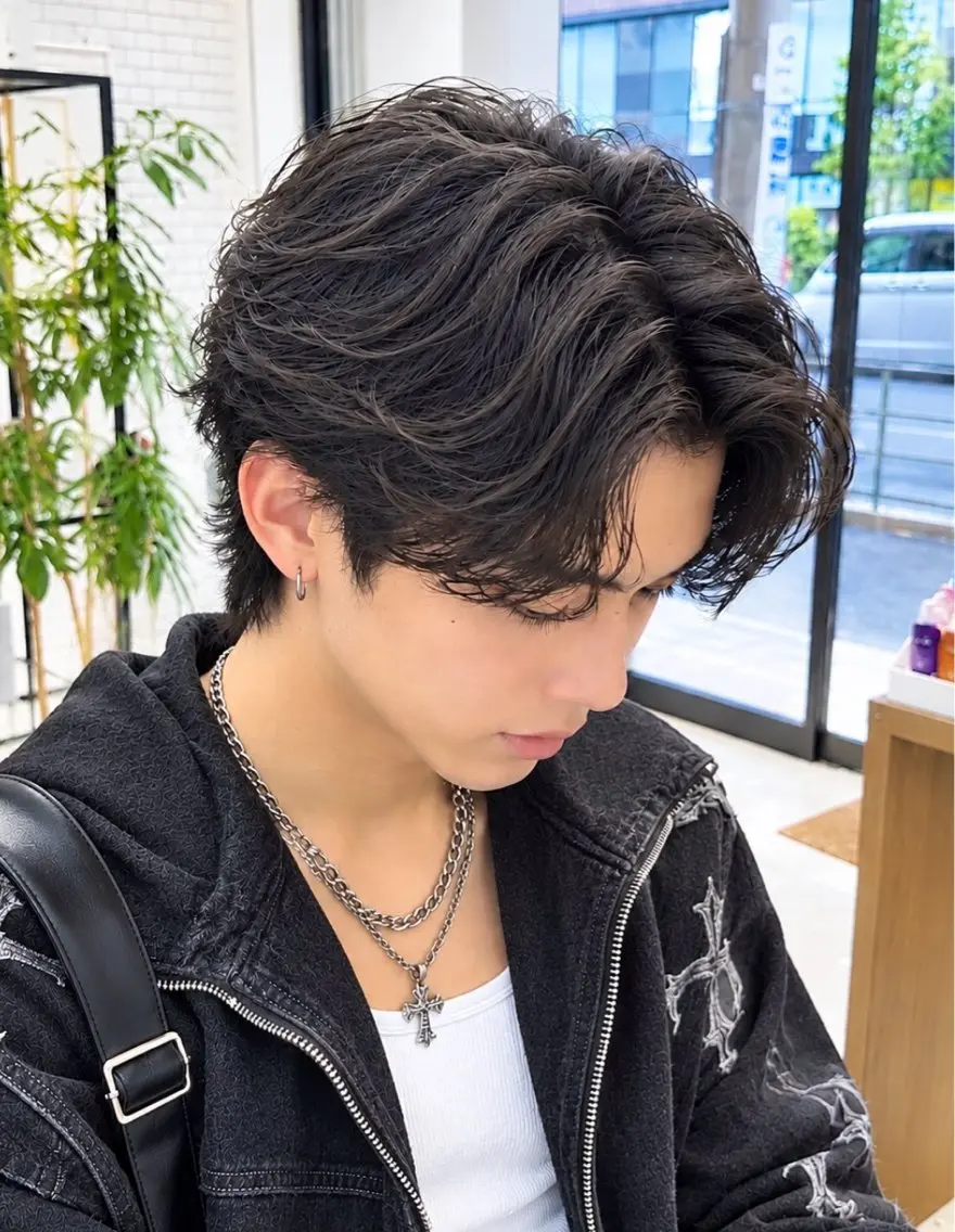 ミディアム パーマ パーマ🌀 メンズスタイルゆうなのヘアスタイル