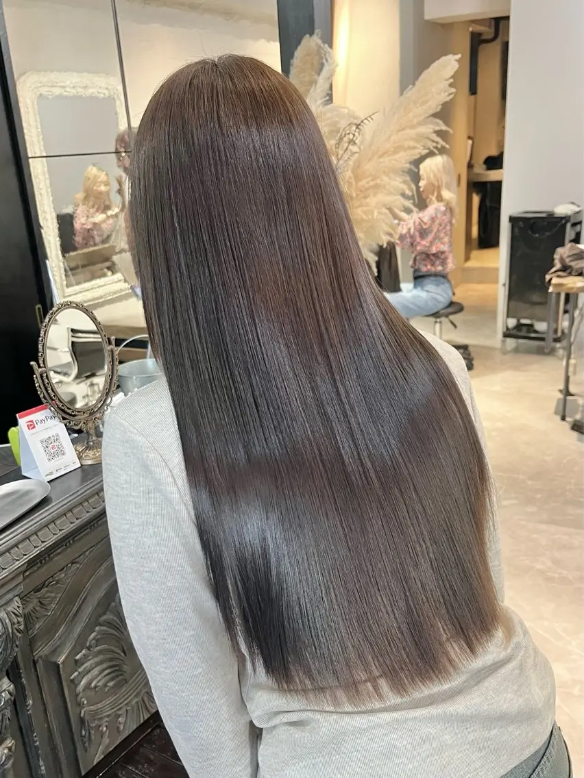 ロング カラー ブリーチ 透明感カラー ブリーチなしカラー ヘアカラー 透明感カラー/ 池袋/nana 🩰のヘアスタイル