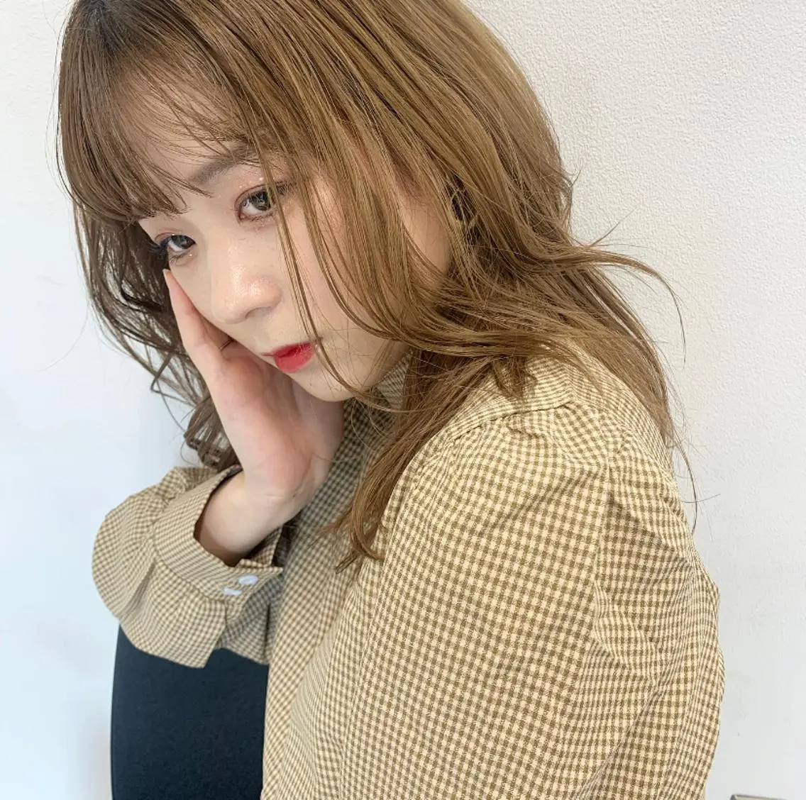 セミロング カラー ヘアカラー MARU パーマ/レイヤーのヘアスタイル