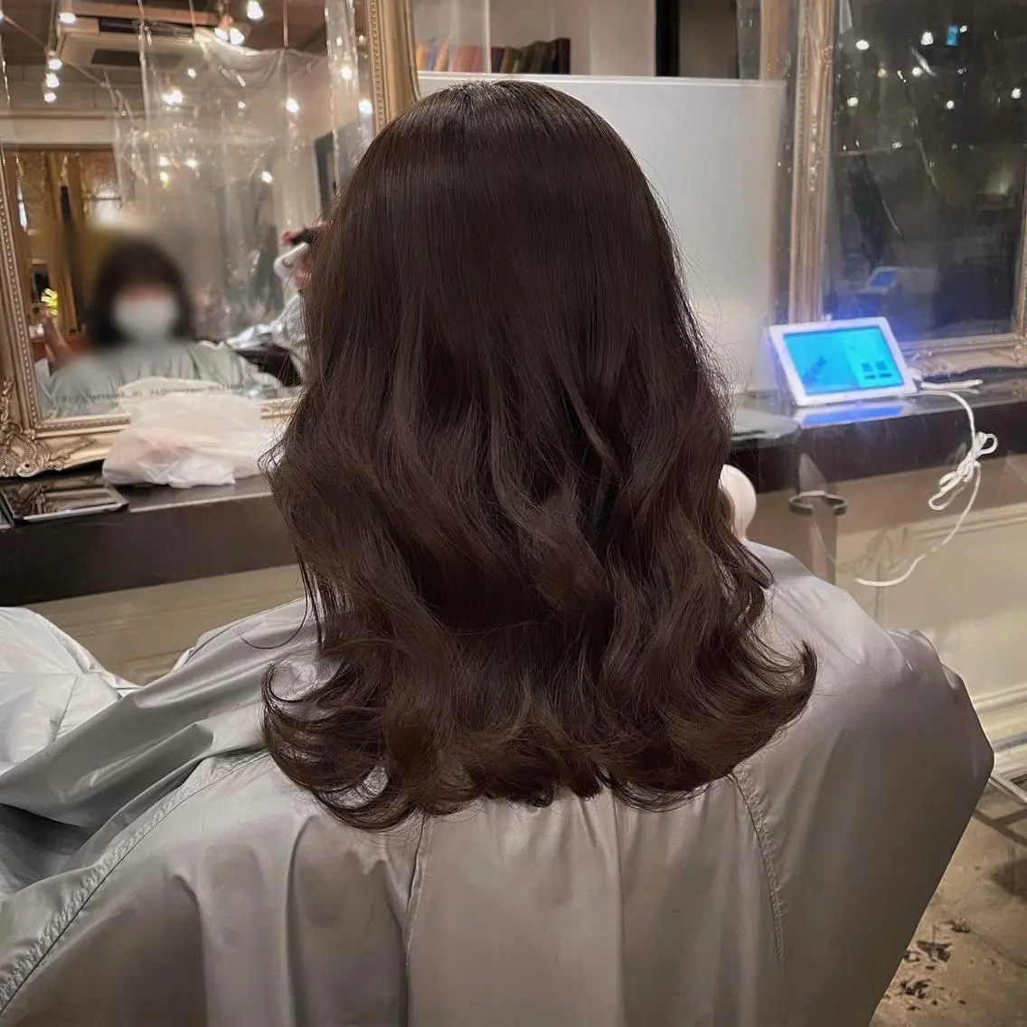 セミロング カット ヘアカラー トリートメント 髪質改善/shuki 韓国/代表取締役のヘアスタイル