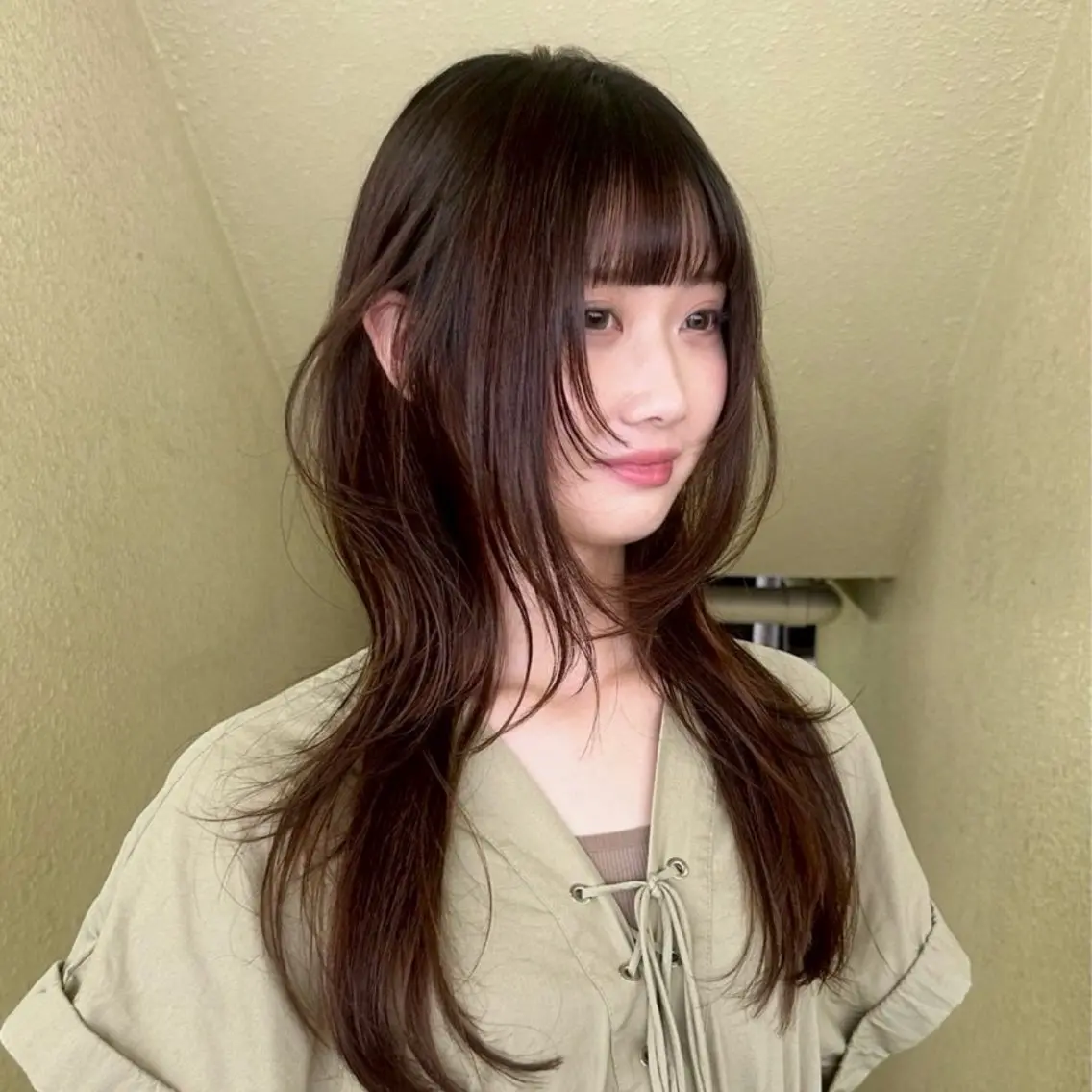 ロング カット ヘアカラー トリートメント ハッシュカット/栄/ Shizuki🦤のヘアスタイル