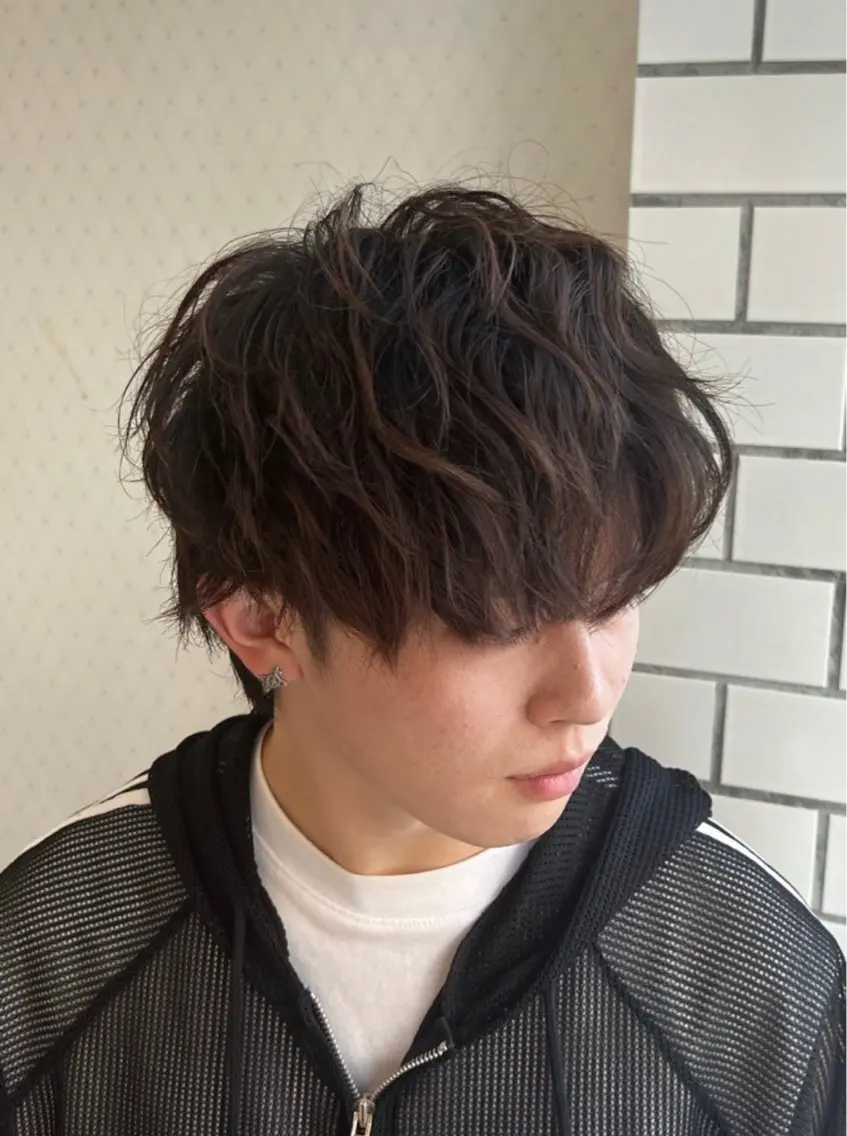 【🫧ミニモ限定80%OFF🫧】メンズカット+ニュアンスパーマ ¥2000〜※練習モデルの写真