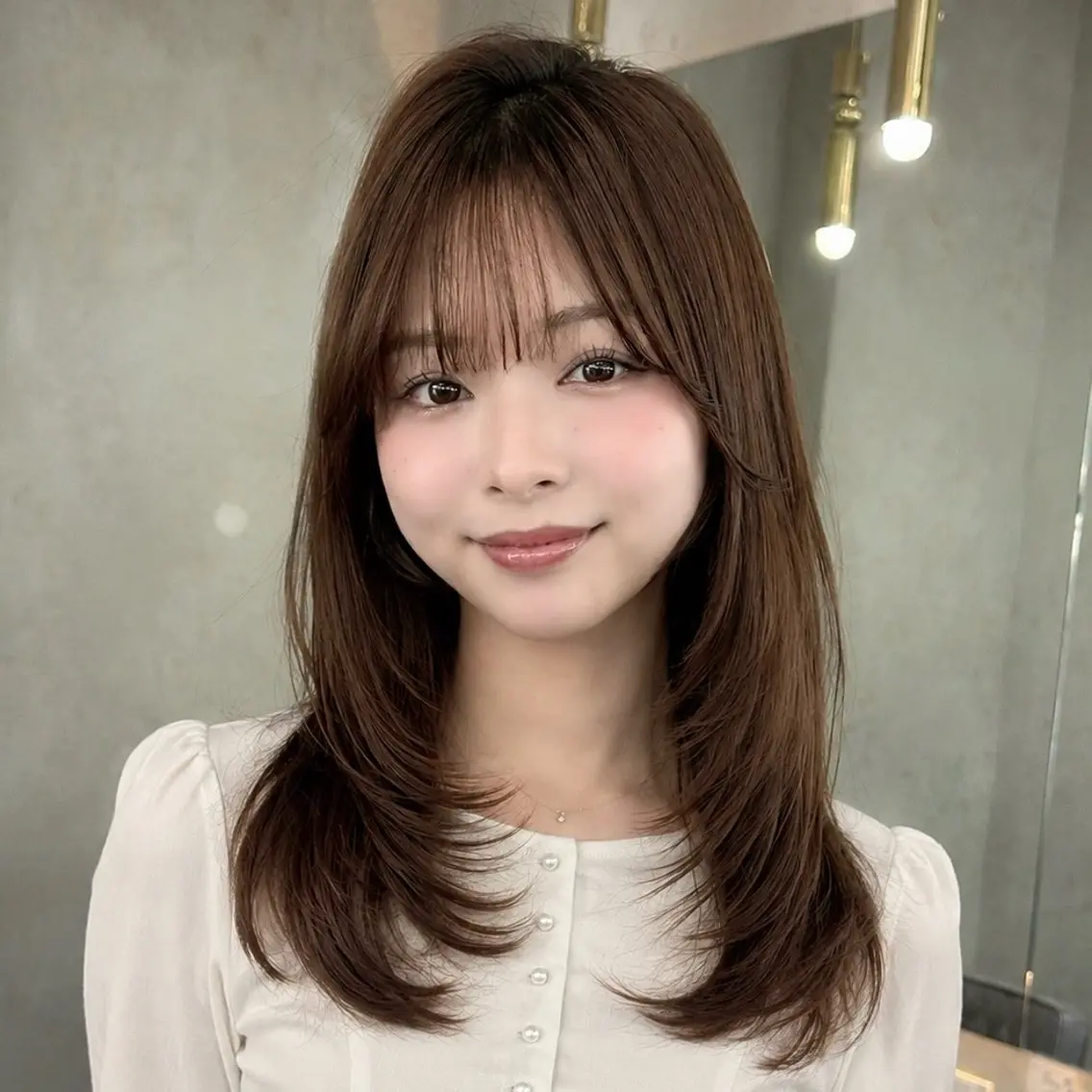 セミロング カット ヘアカラー トリートメント レイヤー/ボブ/縮毛 矯正🩵manamiのヘアスタイル