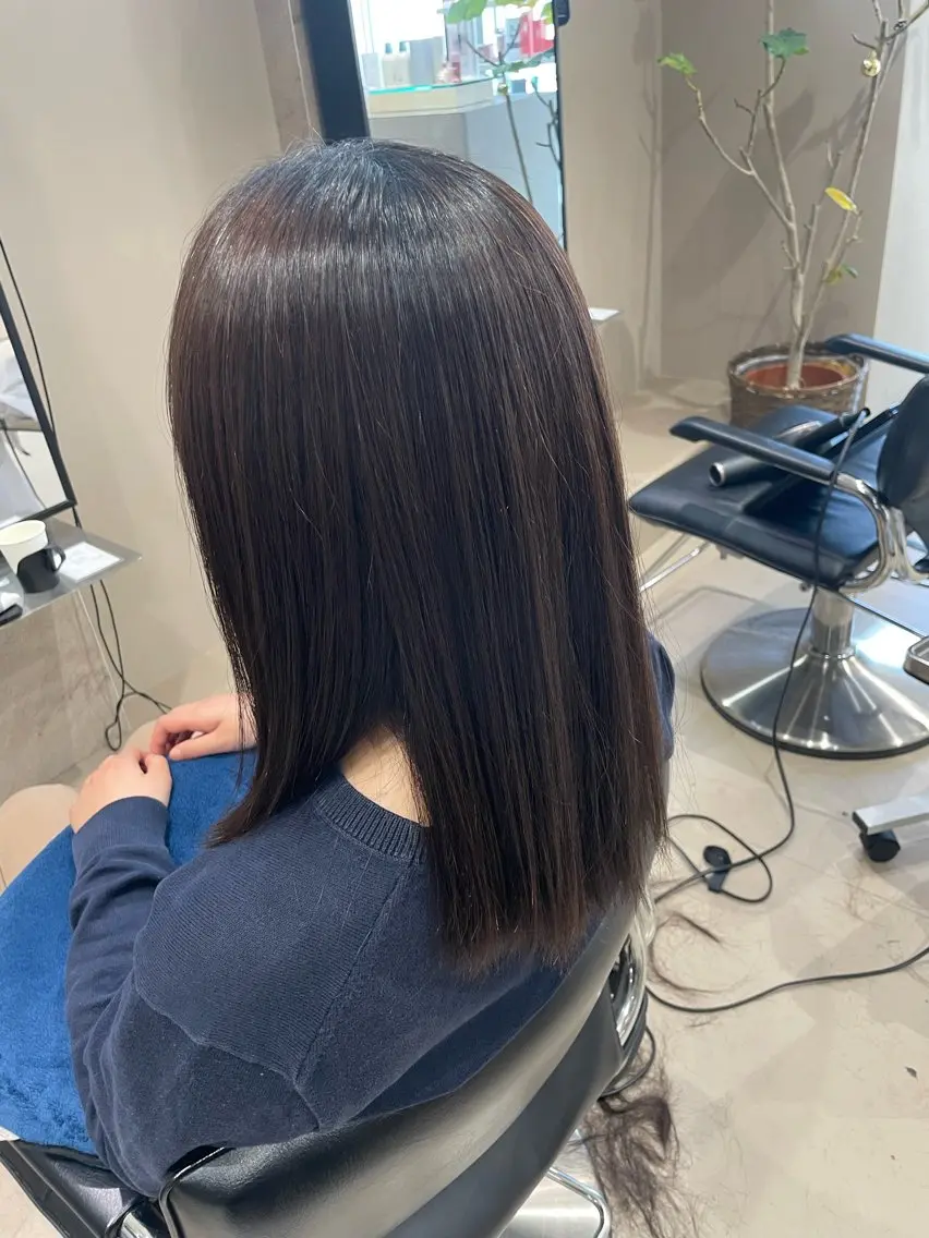 ミディアム 縮毛矯正 けいせい/横浜/ カラー、パーマ、縮毛のヘアスタイル