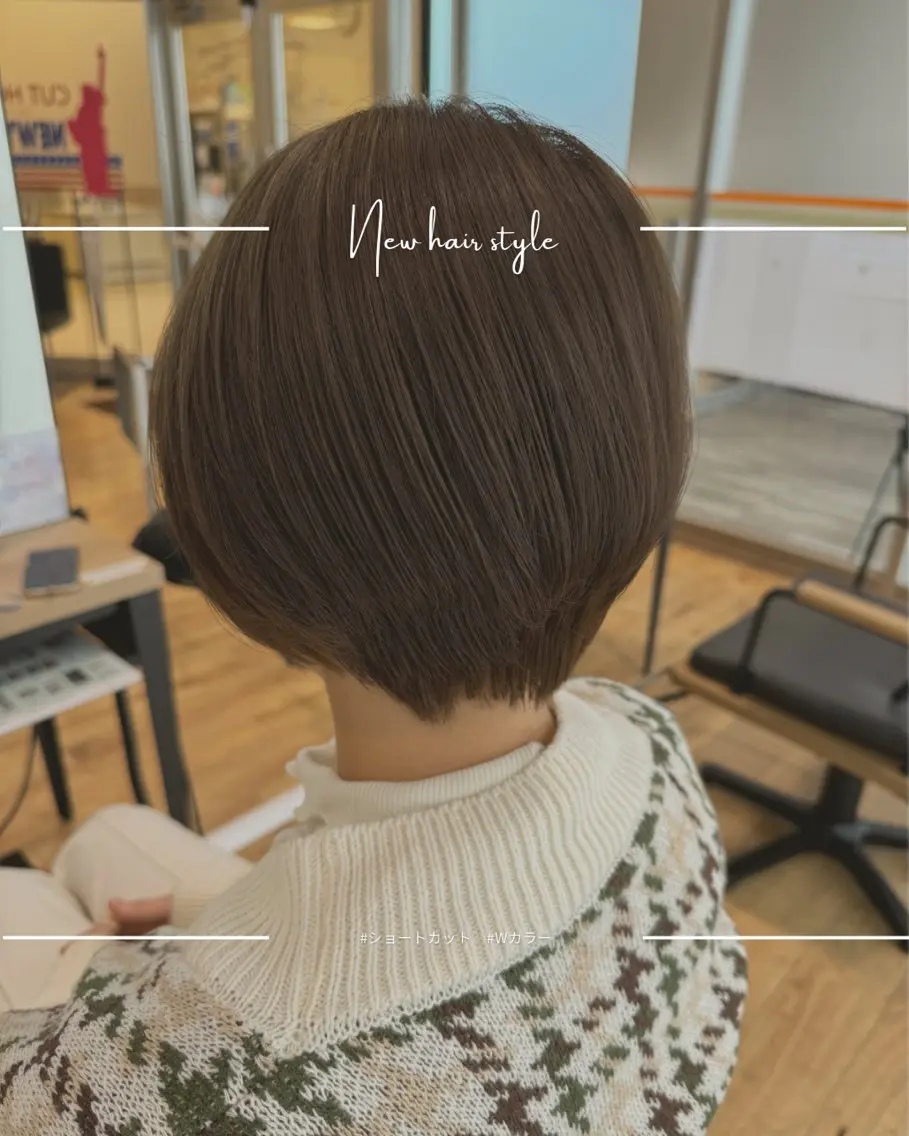ショート カラー ブリーチ 平井 麗奈のヘアスタイル