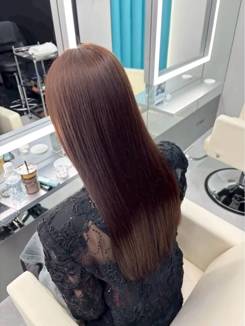 ロング カラー ブラウンカラー ココアブラウン ヘアカラー TACE AYANOのヘアスタイル