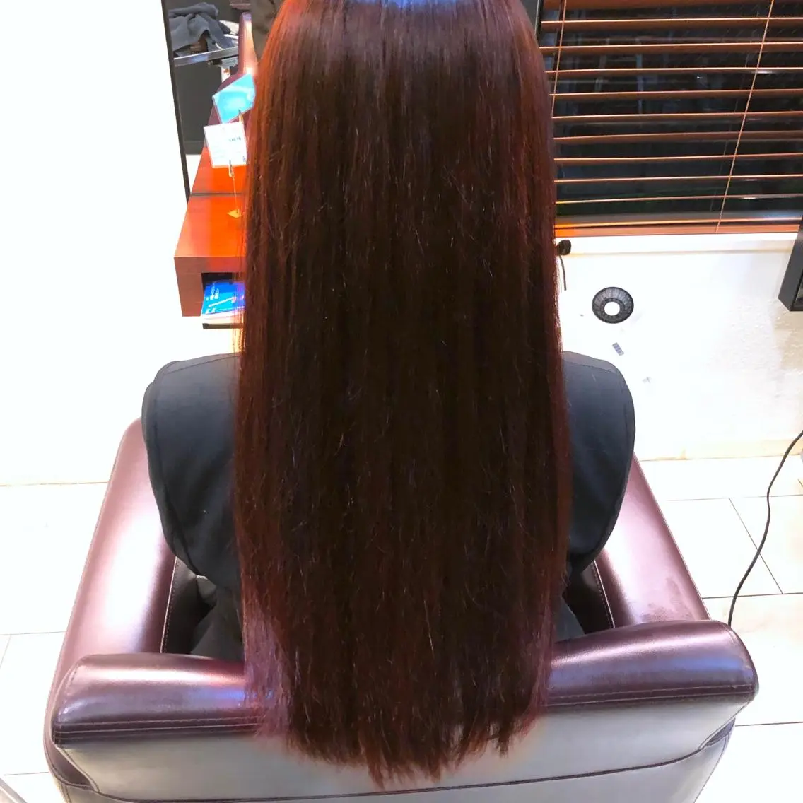 ロング カラー イルミナカラー レッドカラー カット ヘアカラー こすげひろと カラー講師のヘアスタイル