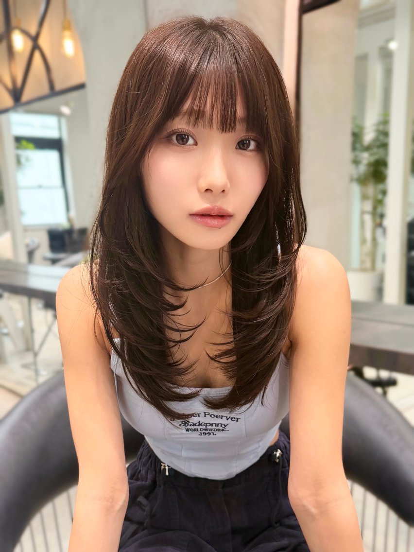 ミディアム 縮毛矯正/レイヤー taiga🧡のヘアスタイル