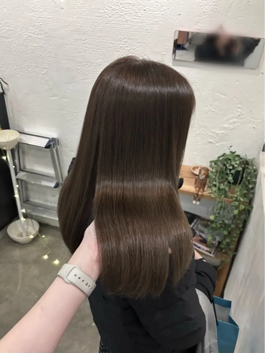カラー ブリーチ グレージュ ブリーチなしカラー 🎀透明感カラー🎀 Yurinoのヘアスタイル