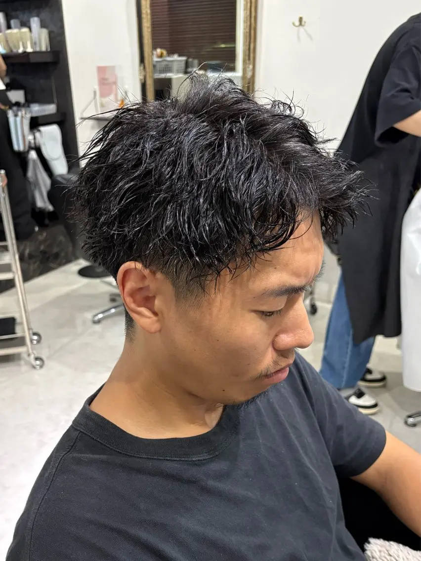 ミディアム パーマ 中嶋泰斗 パーマモデル募集のヘアスタイル