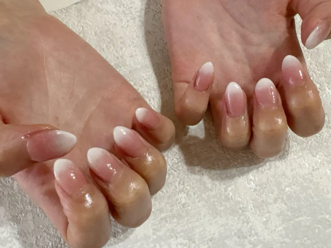 ネイル フットネイル ジェルネイル グラデーション パラジェル 春ネイル kikinail 溝の口のネイルデザイン
