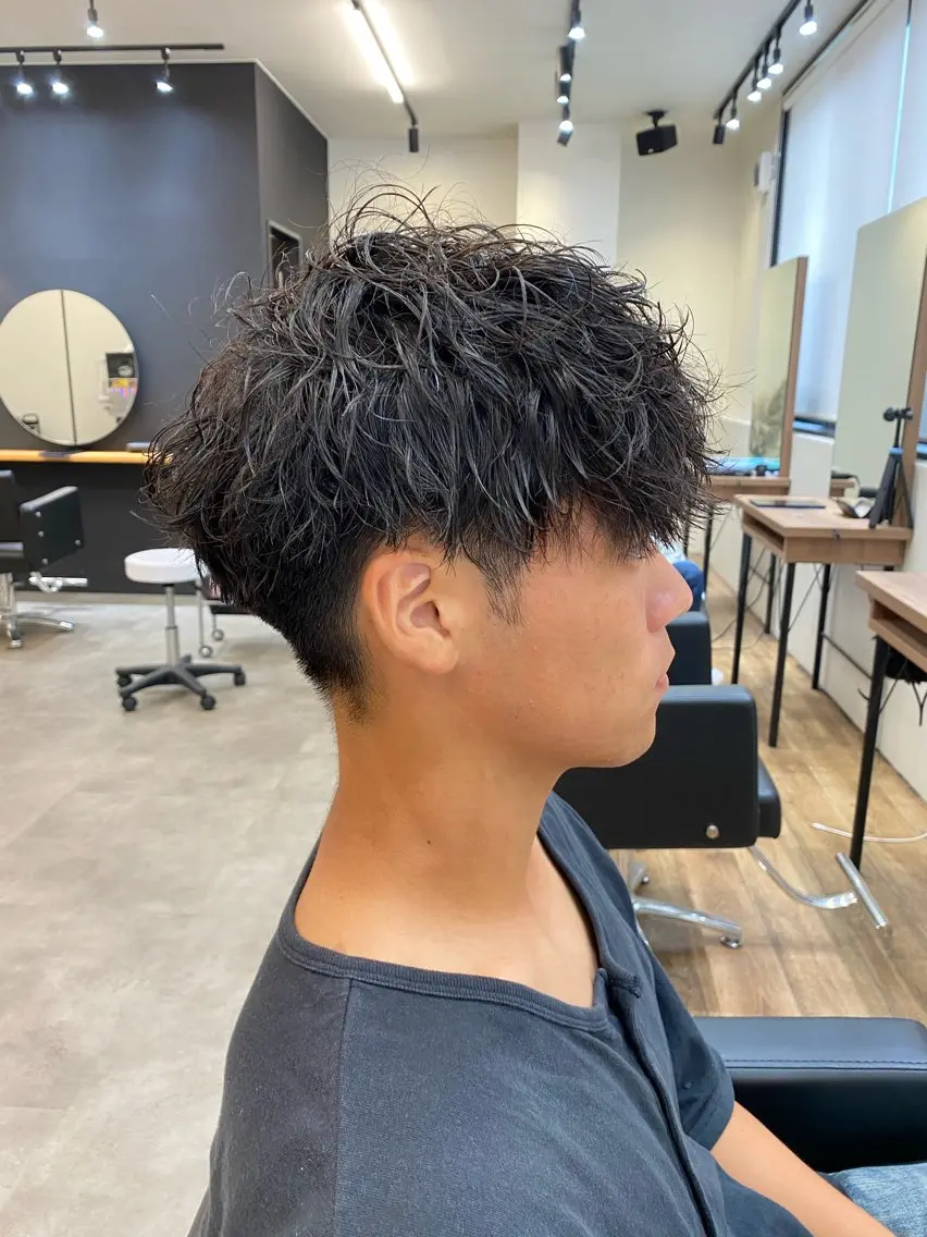 パーマ メンズ カット パーマ BLEACHi高崎店 /湯浅泳作のヘアスタイル