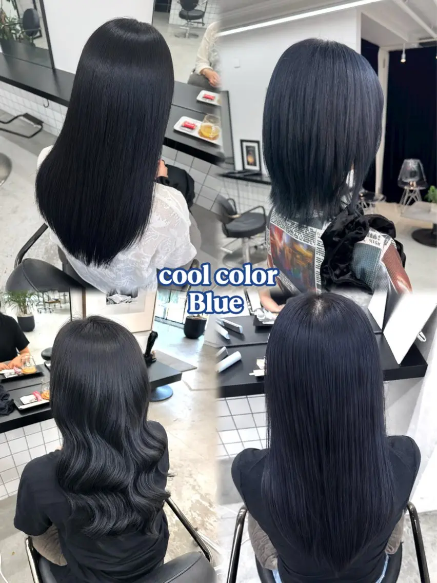 ロング カラー ブリーチ ブルーカラー 透明感カラー オレンジ ヘアカラー 🩵しの🩵 JILLSTUDIOのヘアスタイル