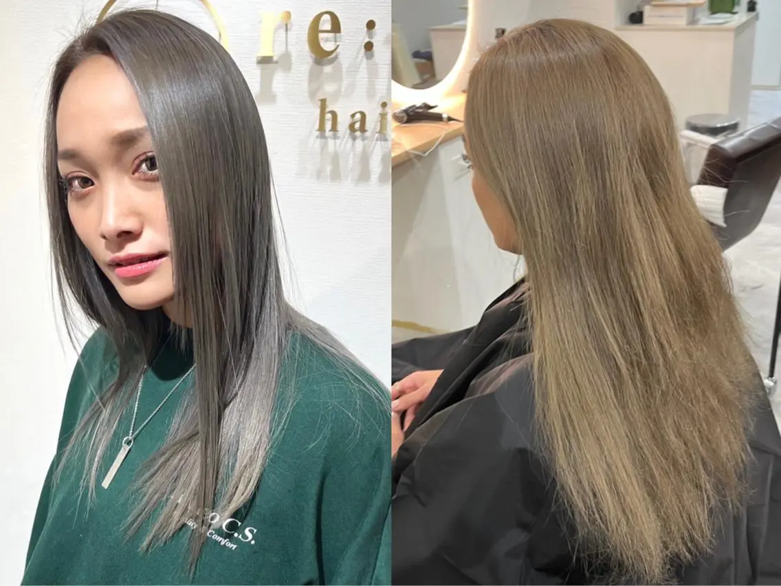ミディアム 髪質改善 トリートメント カット ヘアカラー トリートメント 横浜関内髪質改善 re:Magoのヘアスタイル