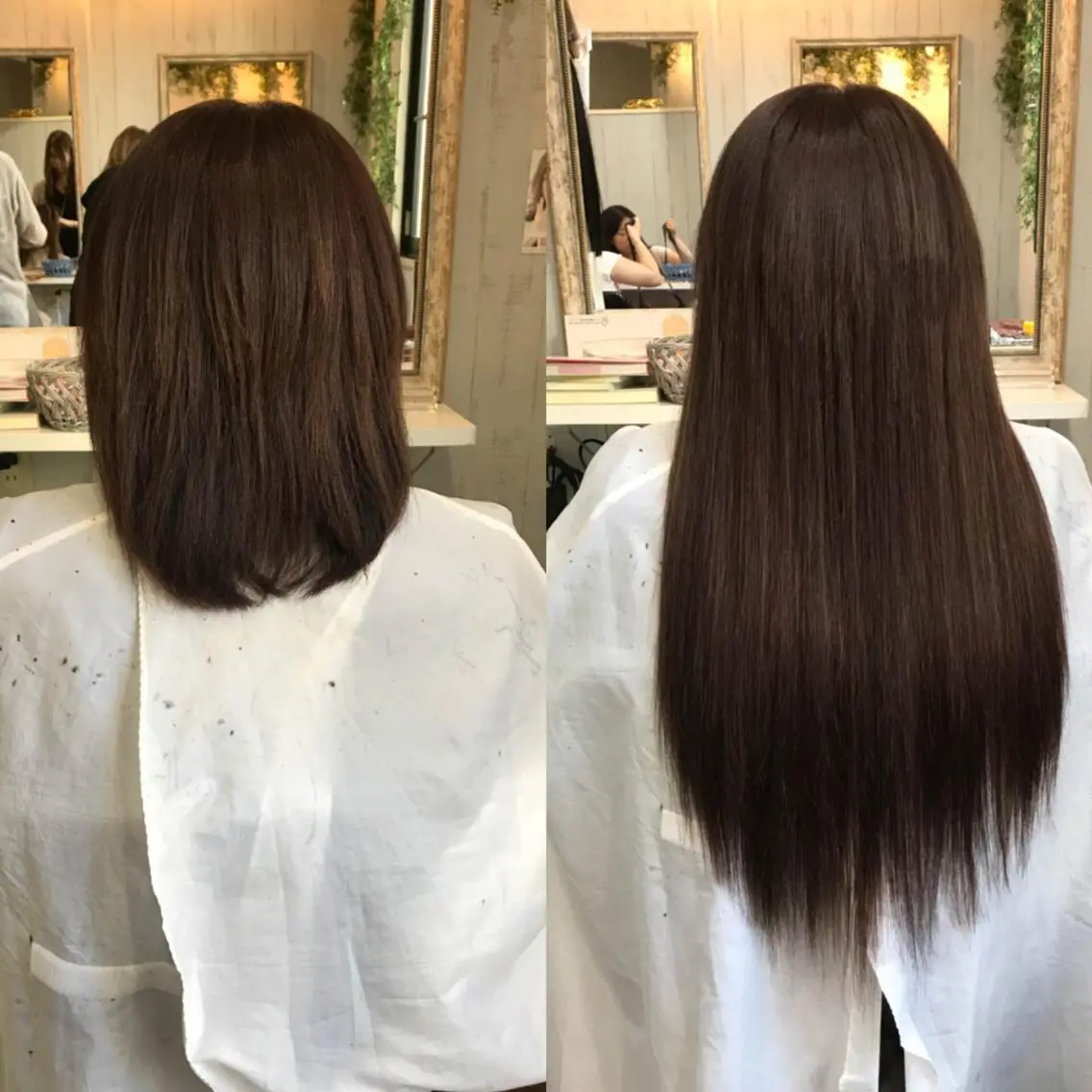 ロング カラー ヘアアレンジ チビ編み込みエクステ シールEXどぅ〜すのヘアスタイル