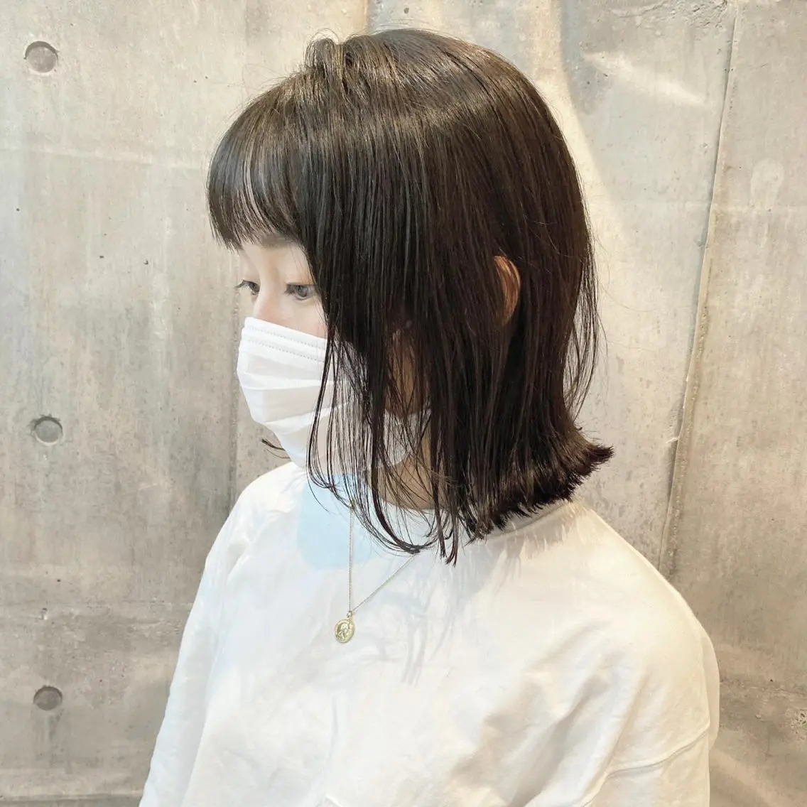 ミディアム カラー ウルフカット ハッシュカット/七海のヘアスタイル