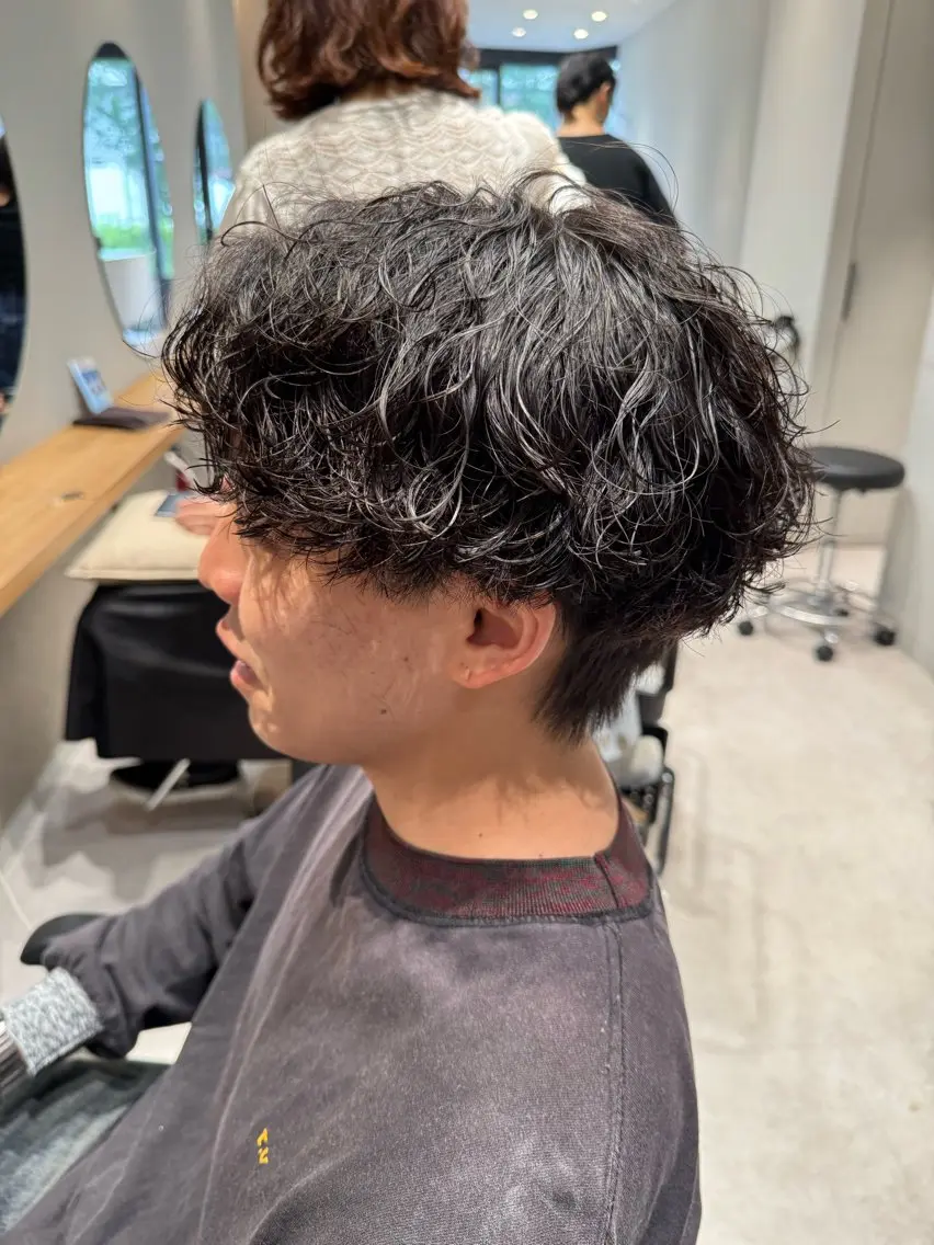 ショート パーマ メンズ メンズパーマ カット パーマ ハイトーン/ブリーチ /ボブ特化/SOMAのヘアスタイル