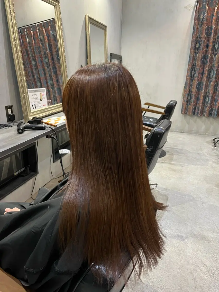 ロング カラー ベージュカラー ブリーチ ブラウンカラー 透明感カラー ヘーゼル ヘアカラー 齋木 陽輝のヘアスタイル