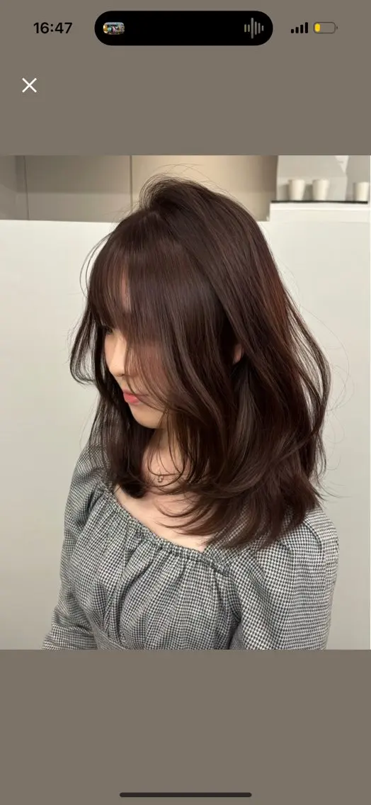 ミディアム 🎀 レイヤーカット カラー / 錦糸町のヘアスタイル