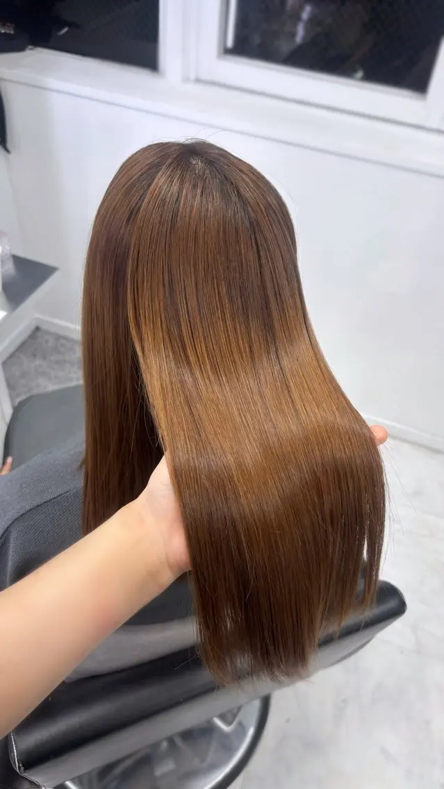縮毛矯正 あやか/心斎橋/ カラーモデル募集中のヘアスタイル