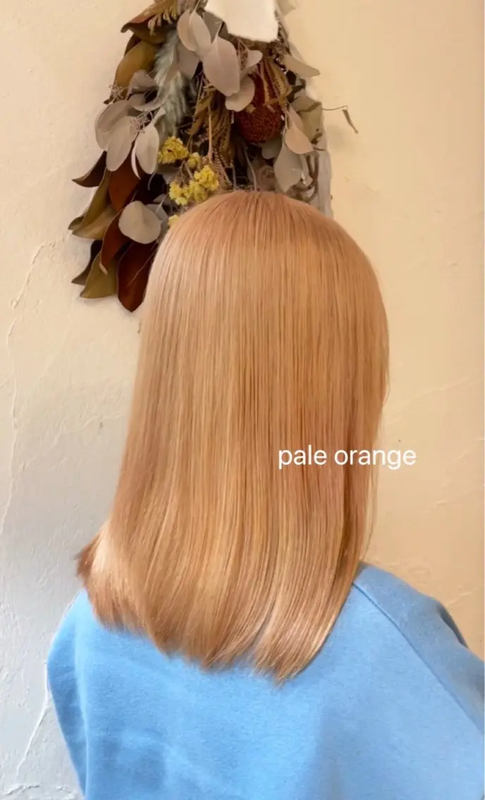 ミディアム カラー ヘアアレンジ ブリーチ ケアブリーチ オレンジ 加藤あいり/大人 可愛いモテカラー♡のヘアスタイル