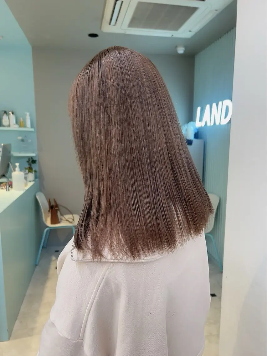 セミロング カラー ヘアカラー トリートメント ヘッドスパ 🥞ベージュ系カラー 【すずきりほ】🥞のヘアスタイル