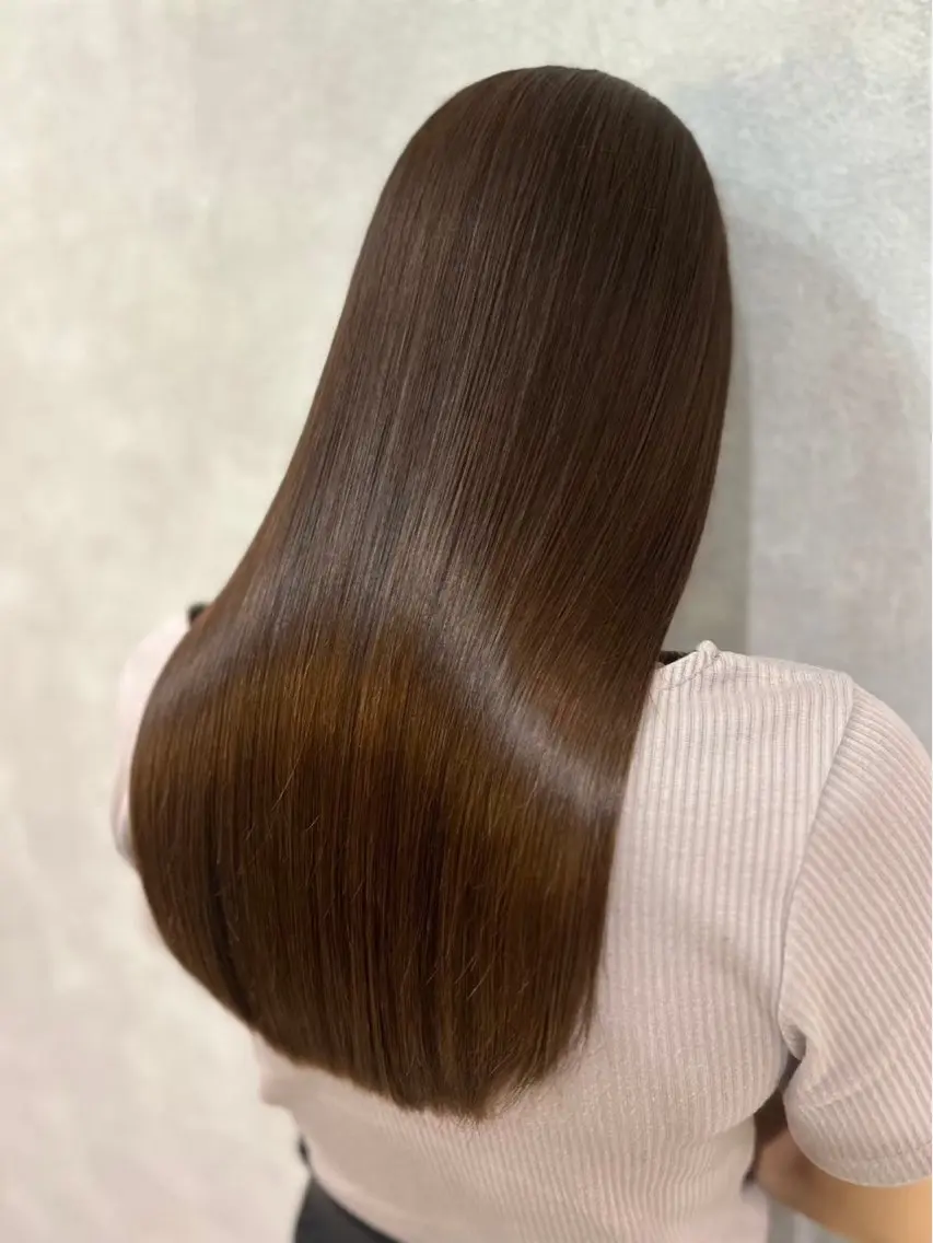 ロング カラー トリートメント ヘアカラー 似合う赤み消しカラー ＊こうき［恵比寿］のヘアスタイル