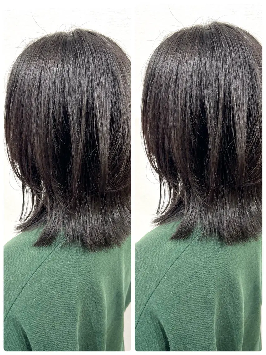 ミディアム くびれヘア レイヤー/ボブ 特化✂️福岡のヘアスタイル