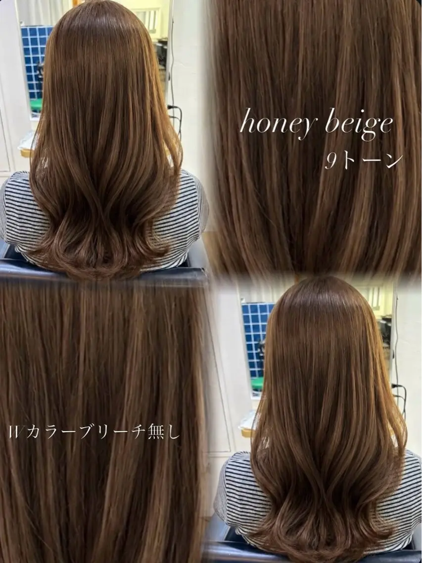 カラー ヘアカラー 心寧🍑🤍ྀི/ beigecolorのヘアスタイル