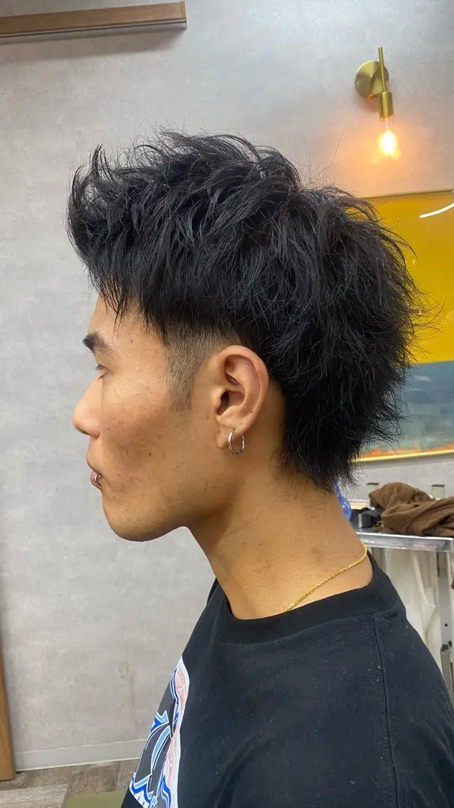 ショート カット 飯田 雷晟のヘアスタイル