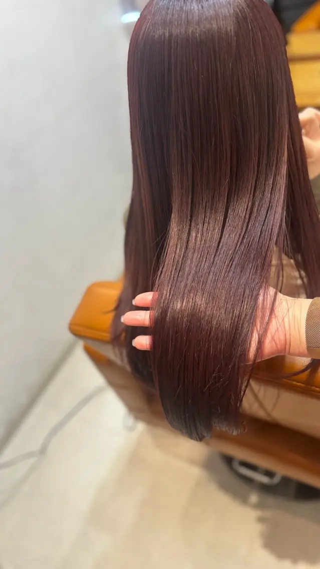 ロング カラー カット ヘアカラー トリートメント 【完全個室】髪質改善 暖色カラー/山崎唯奈のヘアスタイル