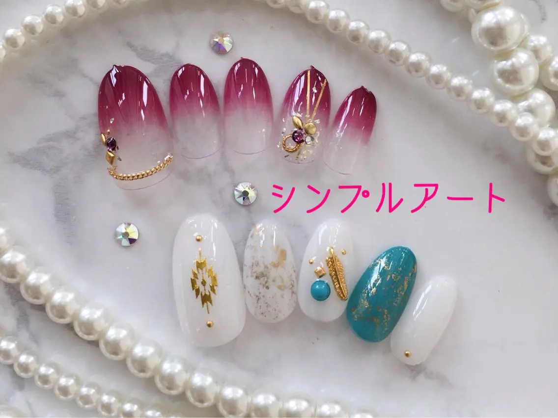 ネイル アートネイル シンプルネイル HALU ハルのネイルデザイン
