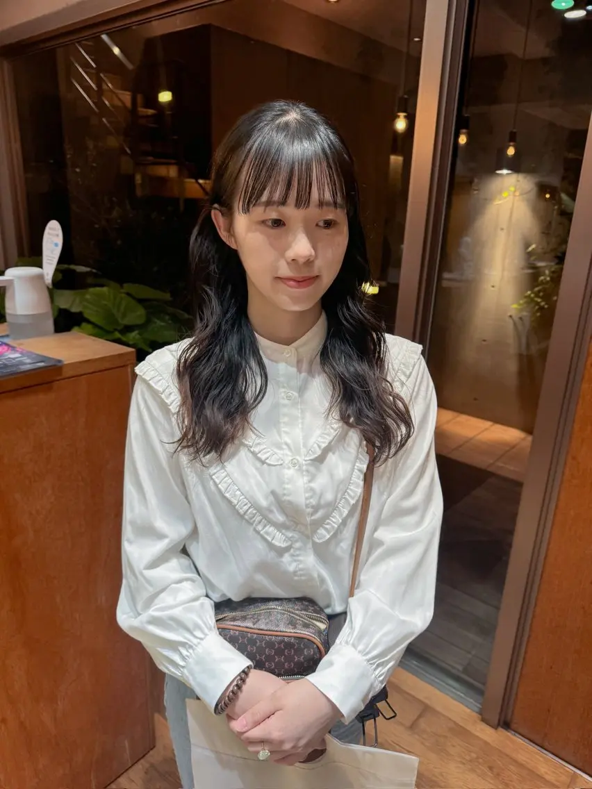 ミディアム パーマ カット パーマ 大橋 芽衣のヘアスタイル