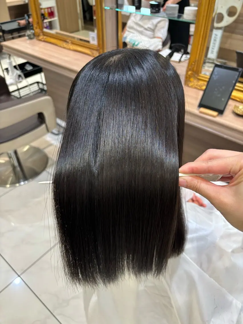 セミロング 縮毛矯正 縮毛矯正 🥀縮毛矯正🥀 川﨑和希のヘアスタイル