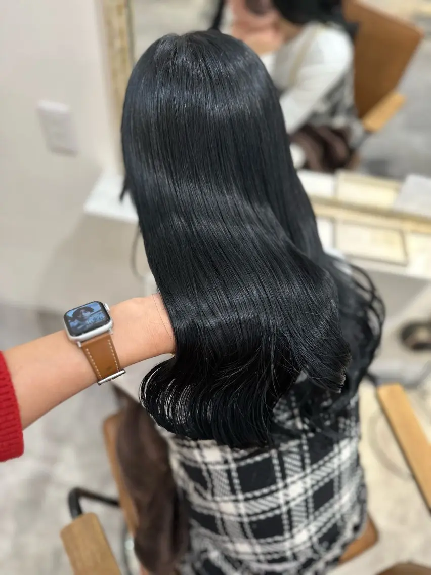 ロング カラー カット ヘアカラー トリートメント Rinka/梅田/ 透け感カラー🤎のヘアスタイル
