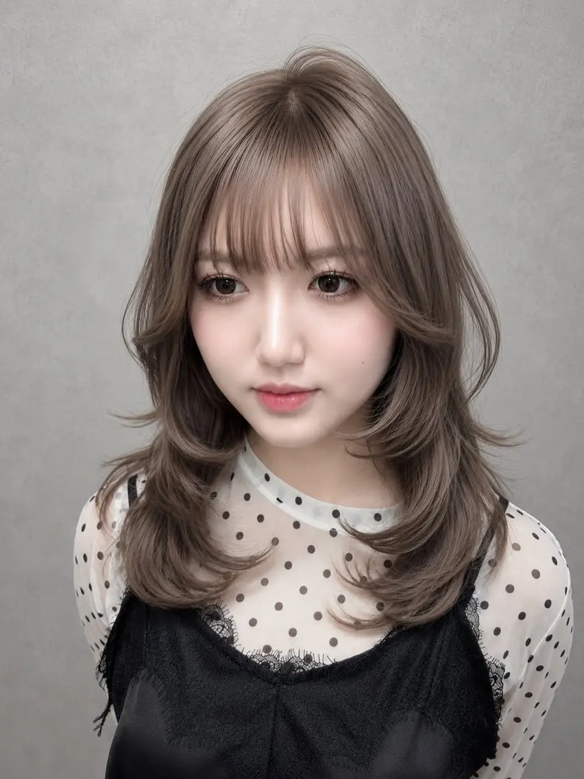 ミディアム ヘアカラー maya🇰🇷韓国 レイヤー/顔まわりのヘアスタイル