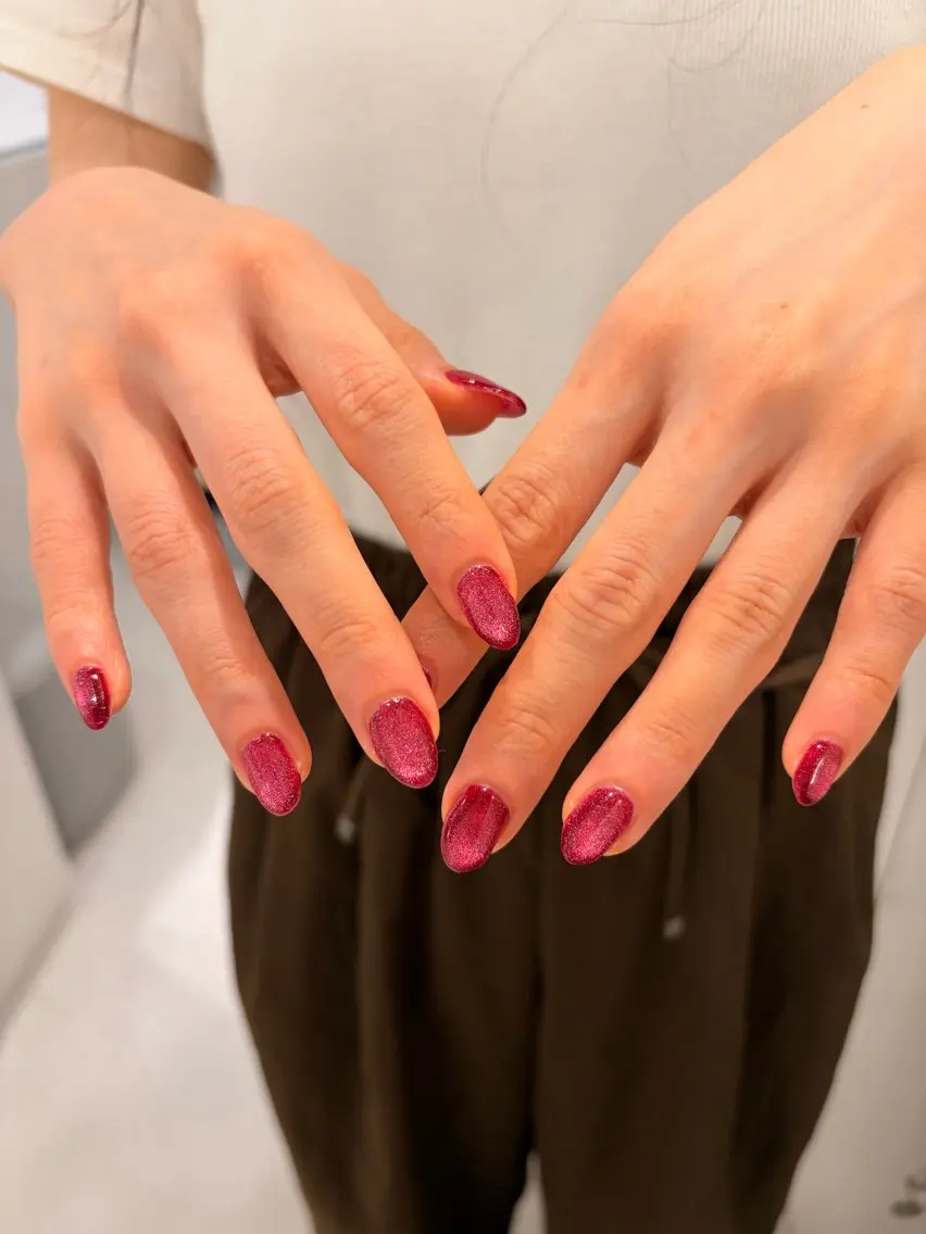 ネイル マグネットネイル マグネットワンカラー ワンカラーネイル ハンドネイル DEE nail madoka.tのネイルデザイン