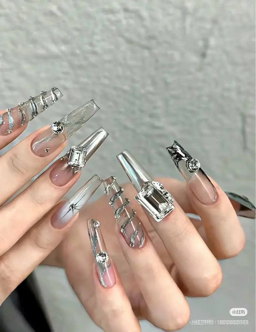 ネイル 成人式 ジェルネイル ネイルチップ ハンドネイル MoMoA Nail ネイル長さ出し専門店のネイルデザイン
