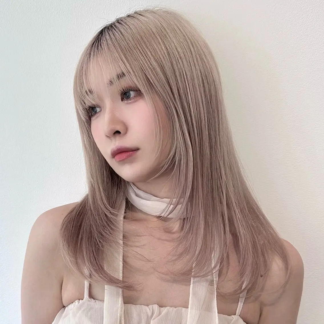 セミロング カラー カット ヘアカラー トリートメント 原宿/韓国ボブ /くびれボブ/優希のヘアスタイル